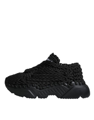 Black Knitted Daymaster Sneakers Shoes