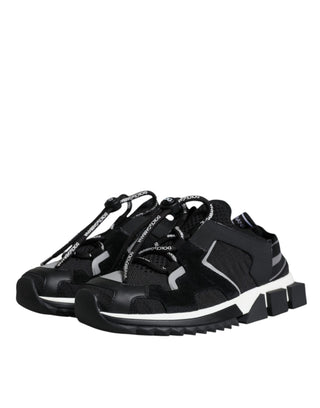 Black Mesh Sorrento Trekking Sneakers Shoes