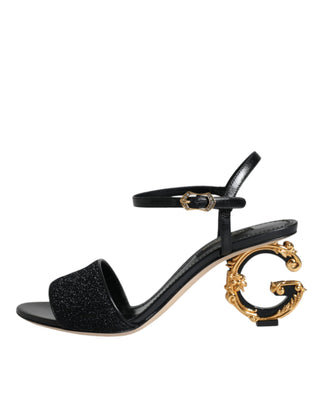 Black Keira Heels Ankle Strap Sandals Shoes