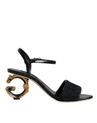 Black Keira Heels Ankle Strap Sandals Shoes