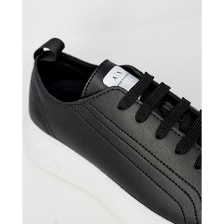 Black Synthetic Leather Sneaker