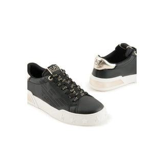 Black And White Polyester Sneaker