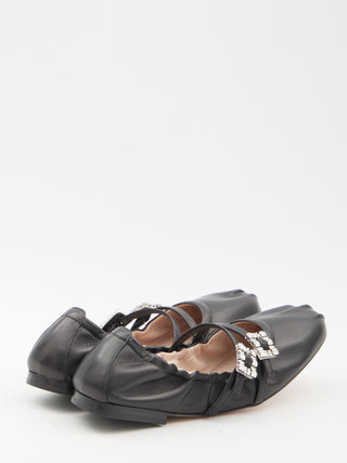 Nappa Ballerinas With Straps