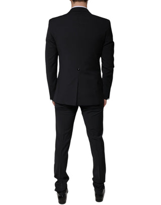 Black Wool Martini Formal 3 Piece Suit