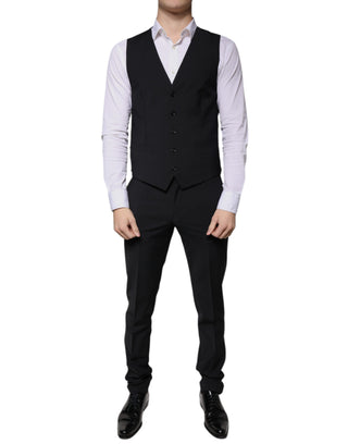 Black Wool Martini Formal 3 Piece Suit