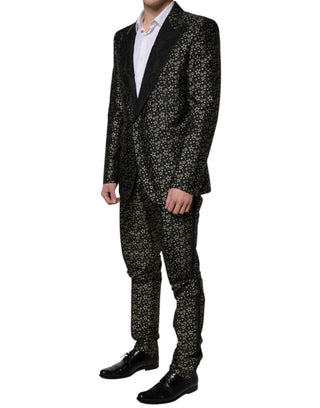 Black Stars Jacquard Sicilia 2 Piece Suit