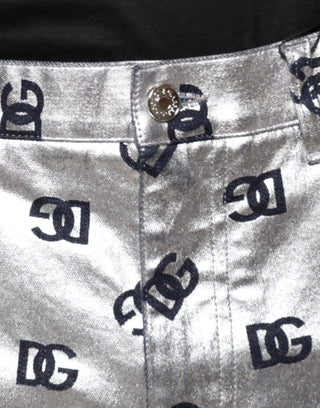 Silver Dg Monogram Skinny Men Denim Jeans