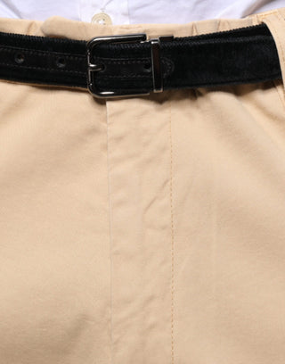 Beige Houston Men Cropped Dress Pants