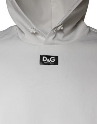 White D&g Logo Hooded Men Sweatshirt Sweater