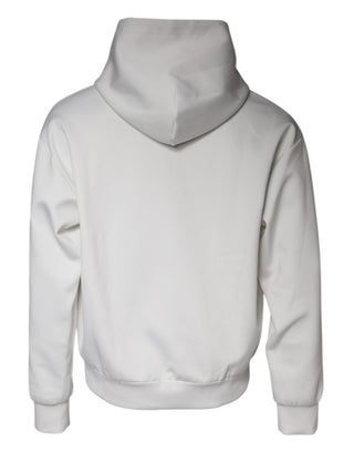 White D&g Logo Hooded Men Sweatshirt Sweater