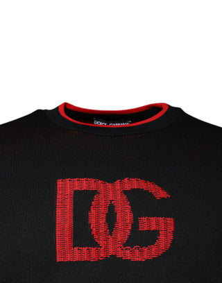 Black Dg Logo Crew Neck Sweatshirt Sweater