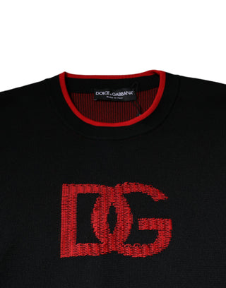 Black Dg Logo Crew Neck Sweatshirt Sweater