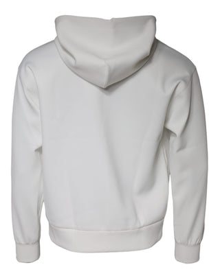 White Dg Logo Hooded Men Sweatshirt Sweater