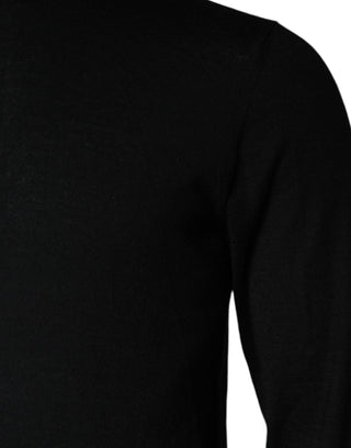 Black Longsleeve Turtleneck Pullover Sweater