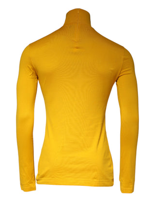 Yellow Dg Long Sleeve Turtleneck Pullover Sweater