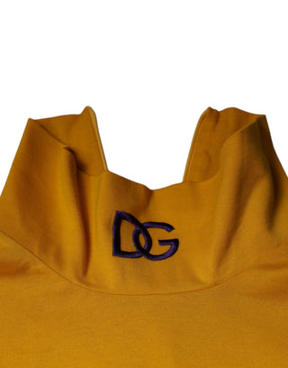 Yellow Dg Long Sleeve Turtleneck Pullover Sweater