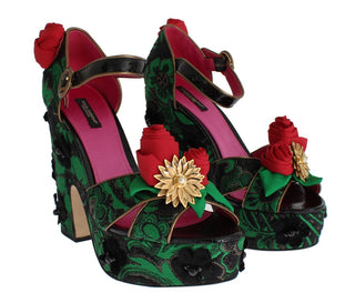 Enchanted Sicily Crystal Brocade Wedges - Luxury for You