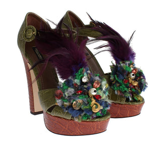 Multicolor Crystal Platform Sandals - Luxury for You