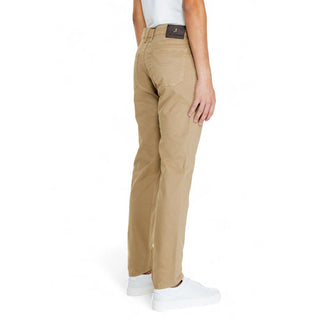 Beige Cotton Jeans & Pant