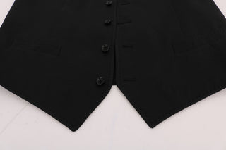 Sleek Black Single-breasted Waistcoat - Luxury for You