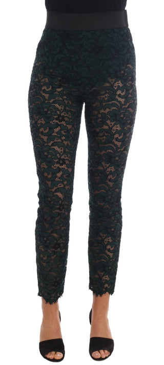 High Waist Floral Lace Slim Trousers - Luxury for You