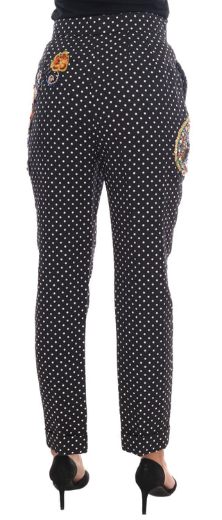 Elegant Polka Dot Embellished Trousers - Luxury for You