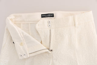 Elegant White Capri Pants - Cotton & Silk Blend - Luxury for You