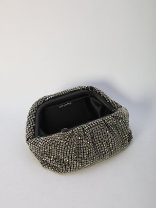 Multi Rhinestone Chainmail Clutch Bag