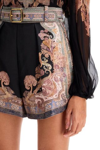 Silk And Cotton Set Of Shorts With