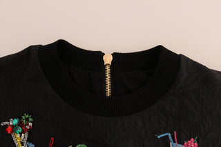 Enchanted Crystal Embellished Black Sweater - Luxury for You