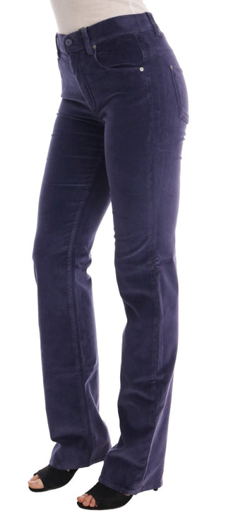 Chic Purple Corduroy Bootcut Flare Pants - Luxury for You