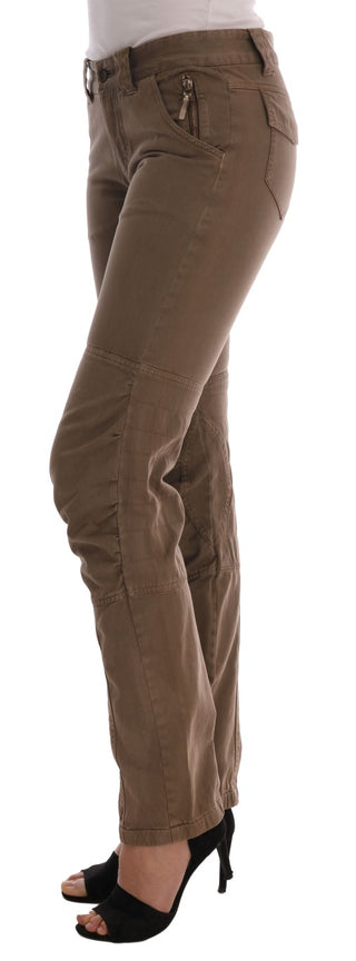 Chic Brown Casual Cotton Pants - Luxury for You