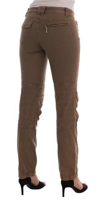 Chic Brown Casual Cotton Pants - Luxury for You