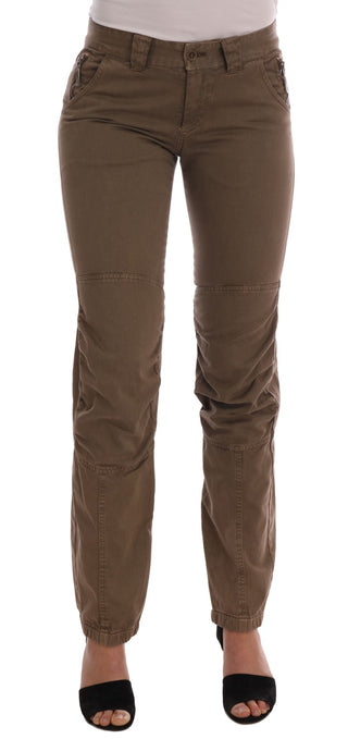 Chic Brown Casual Cotton Pants - Luxury for You