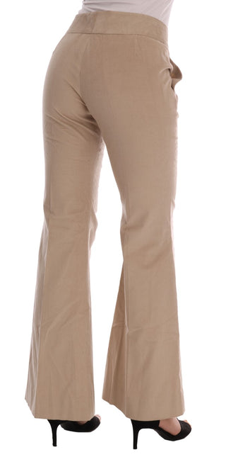 Chic Beige Bootcut Flared Pants - Luxury for You