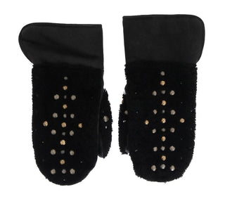 Studded Black Leather Gentleman's Gloves - Luxury for You