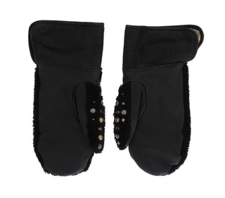 Studded Black Leather Gentleman's Gloves - Luxury for You