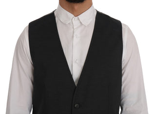 Elegant Gray Waistcoat Vest - Luxury for You