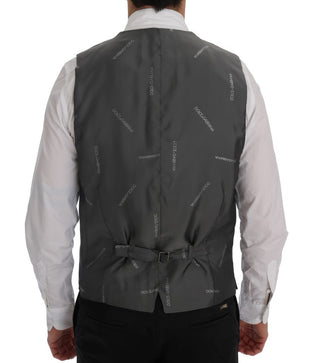 Sleek Gray Single-breasted Waistcoat Vest - Luxury for You