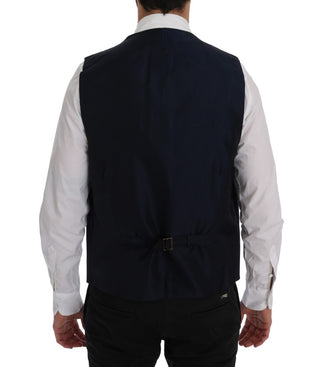 Elegant Striped Wool Blend Waistcoat Vest - Luxury for You