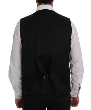 Elegant Striped Wool Blend Waistcoat Vest - Luxury for You