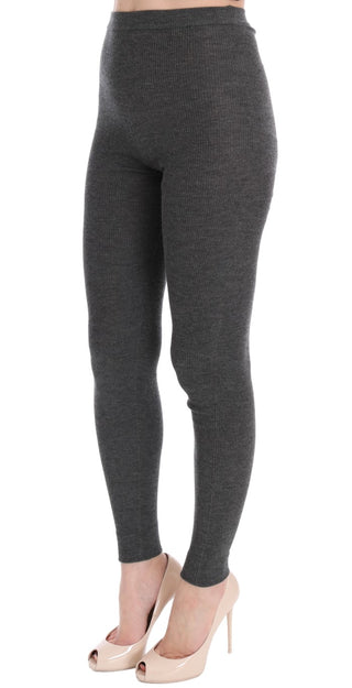 Chic Gray High Waist Cashmere Tights Pants - Luxury for You