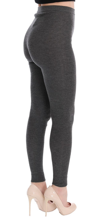 Chic Gray High Waist Cashmere Tights Pants - Luxury for You