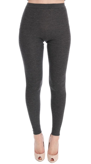 Chic Gray High Waist Cashmere Tights Pants - Luxury for You