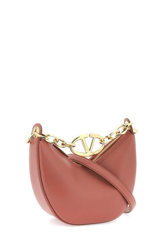 Mini Vlogo Moon Bag In Nappa Leather With Chain