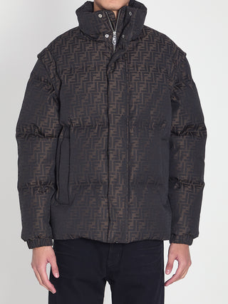 Puffer Jacket In Ff Jacquard Nylon