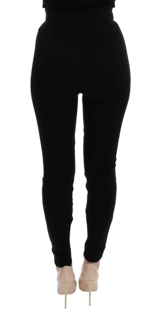 Elegant Black High Waist Stretch Tights - Luxury for You