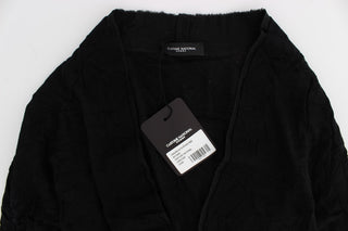 Elegant Black Merino Wool Cardigan - Luxury for You