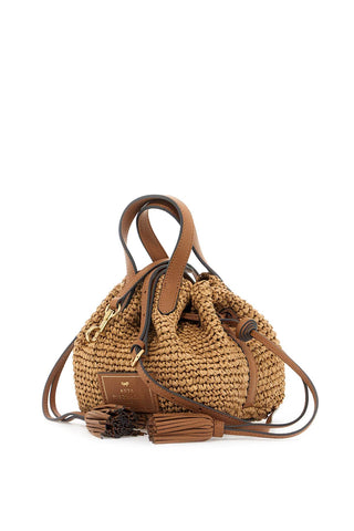 Mini Raffia Bucket Bag