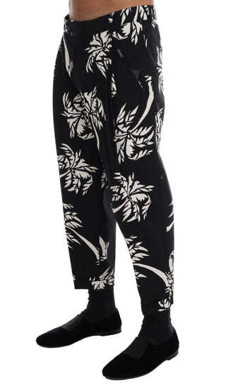 Elegant Tree Print Ankle Trousers - Luxury for You